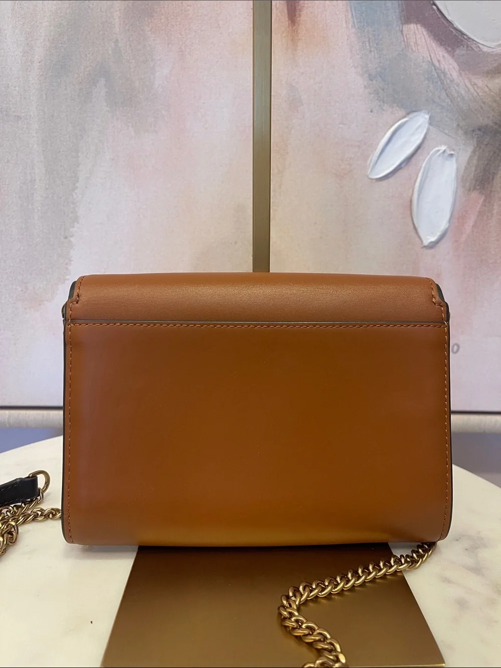 Tory Burch Tan Emerson Grommets Crossbody